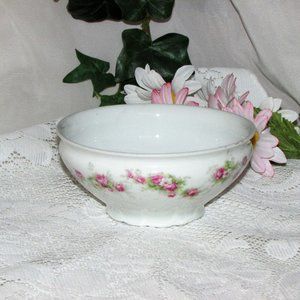 Vintage Victoria Austria Mayonnaise Cranberry Sauce Serving Bowl 241 Pink Floral